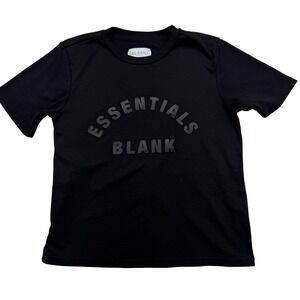 Blank Essentials T-Shirt Mens L Black Puff Print Graphic Short Sleeve Streetwear